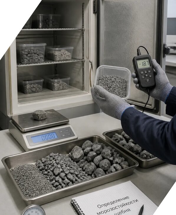 Определение морозостойкости щебня в Майкопе от 3538 р. | ЭкспертизаРоссия